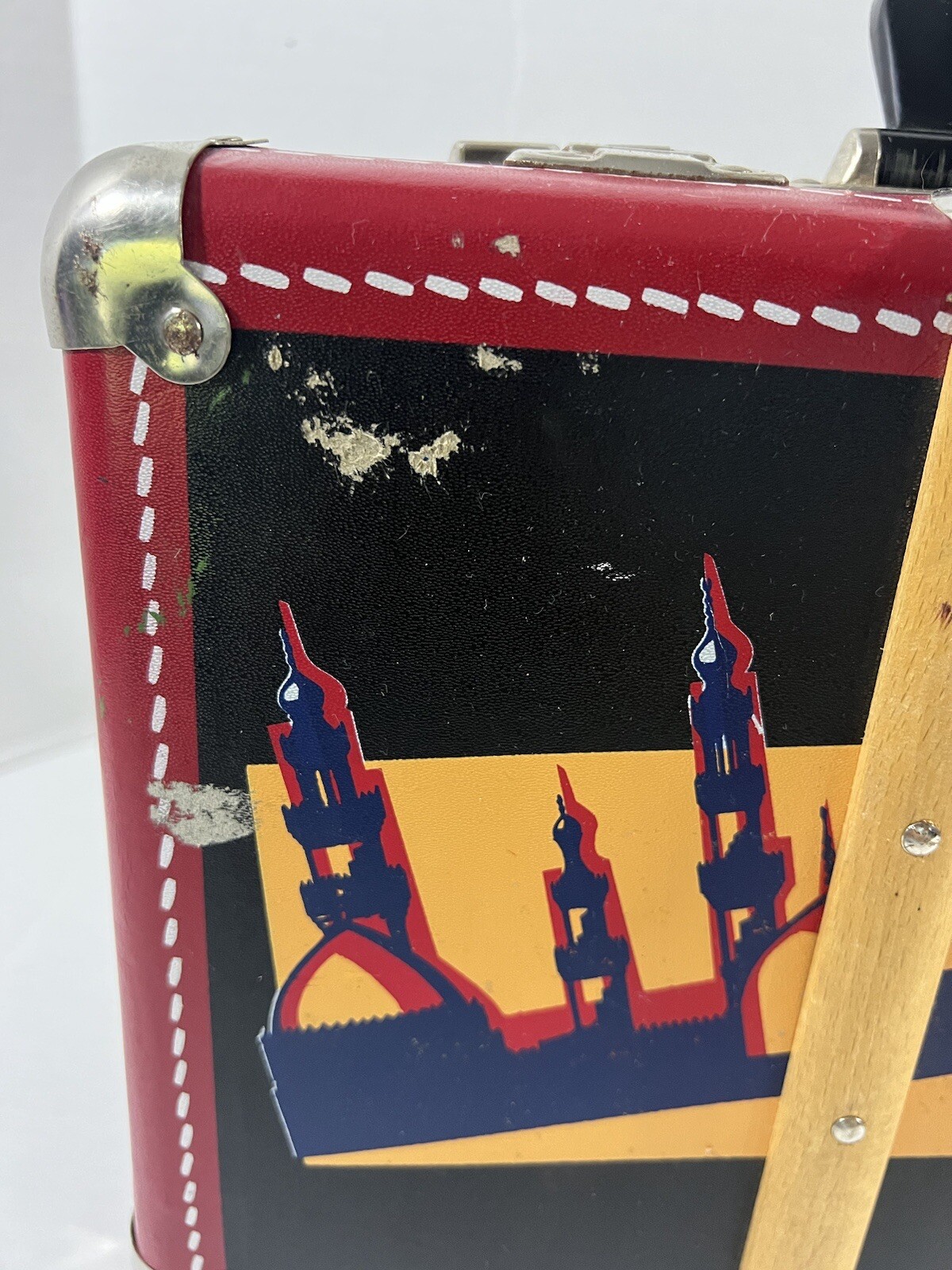 Unusual Vintage Red Luggage Travel Suitcase Decor Istanbul Venedig Nice! #1
