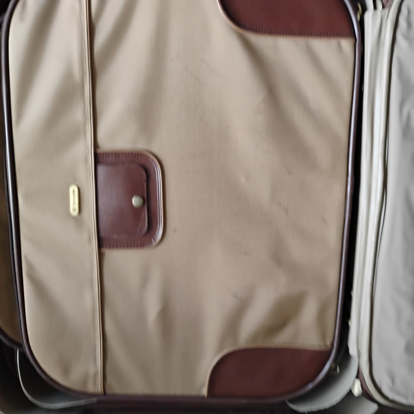 Vintage 4 Piece Samsonite Luggage Nylon Construction With Leather Accents