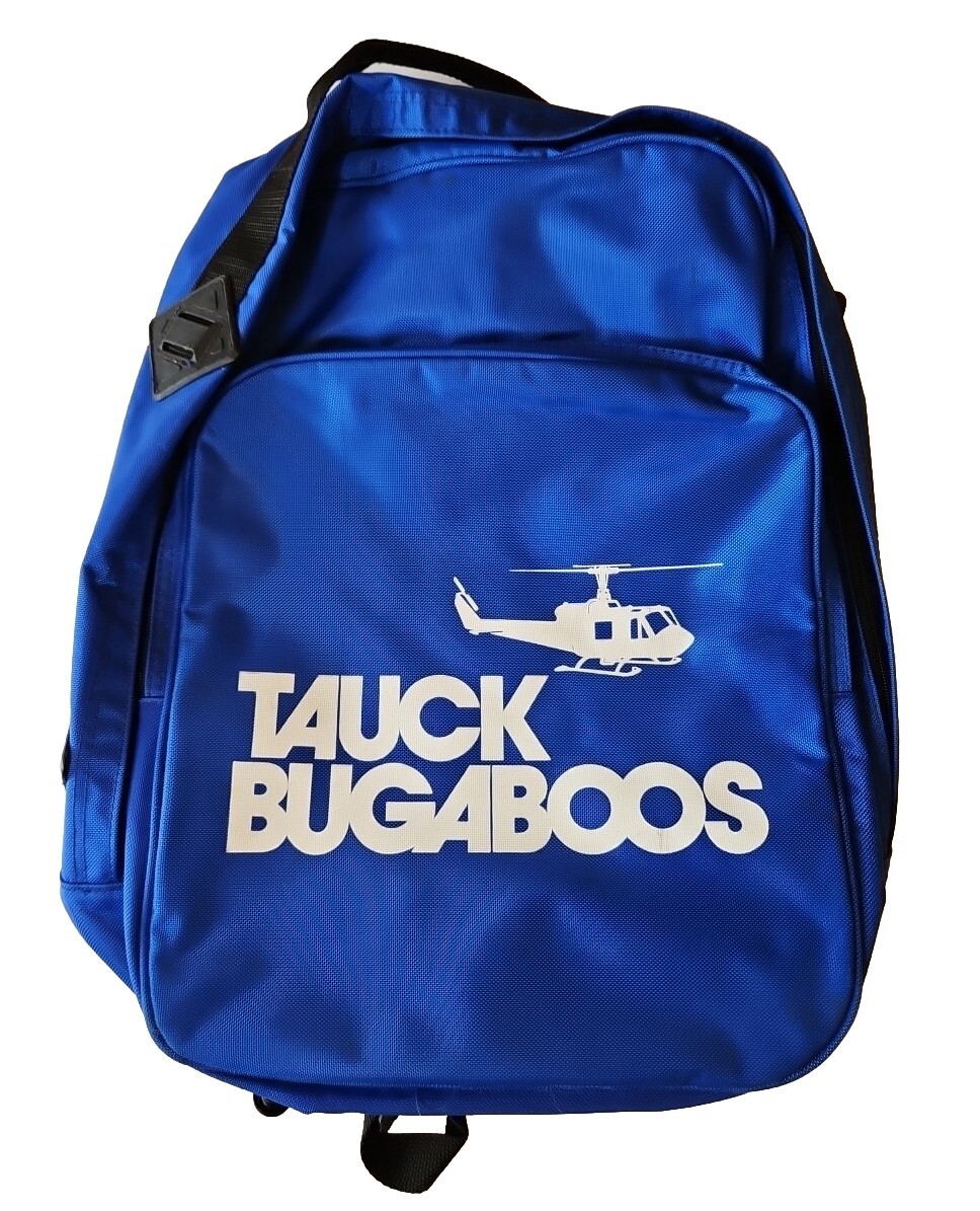 VTG Tauck Bugaboos Blue Nylon Convertible Backpack 17.5Tx12.5Wx8D~Helicopter Bag