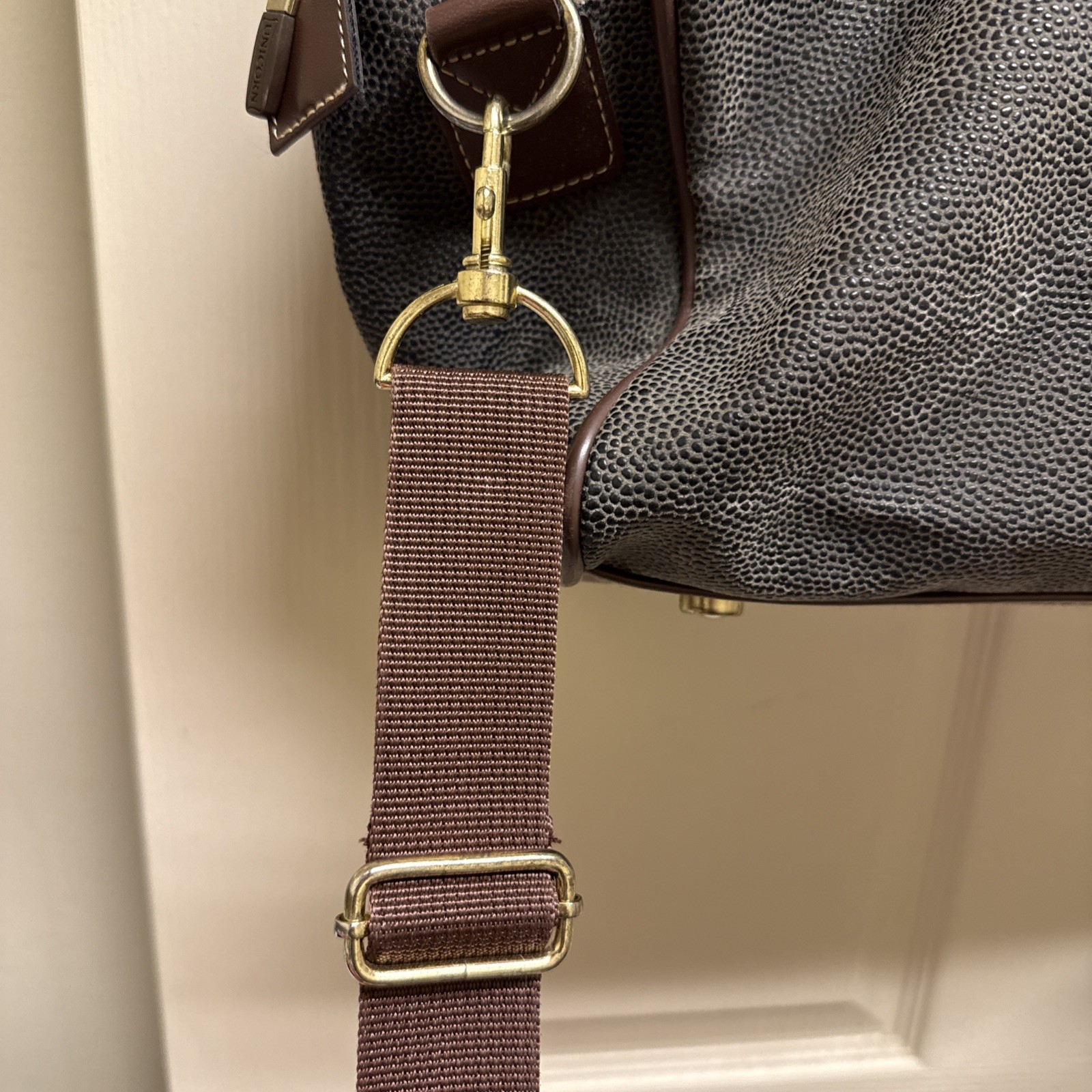 Vintage Unicorn London Leather Duffel Bag Tote With Shoulder Strap