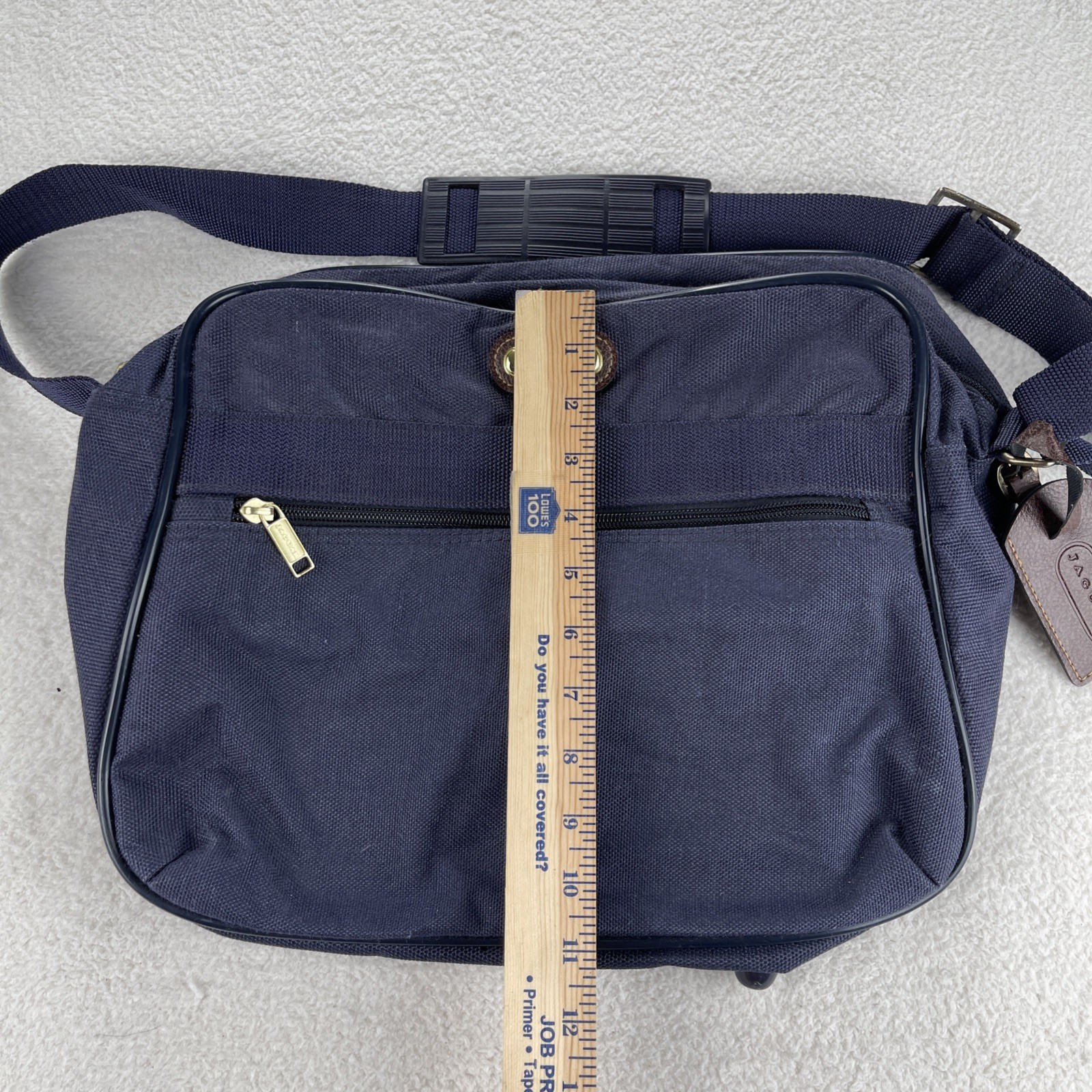Vintage Jaguar Car JCPenny Travel Shoulder Strap Bag Tote Breifcase Pack Blue