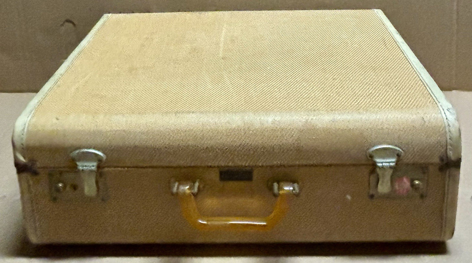 Vintage 1950s Koch’s Aviation Luggage Tweed Suitcase San Francisco Calif USA