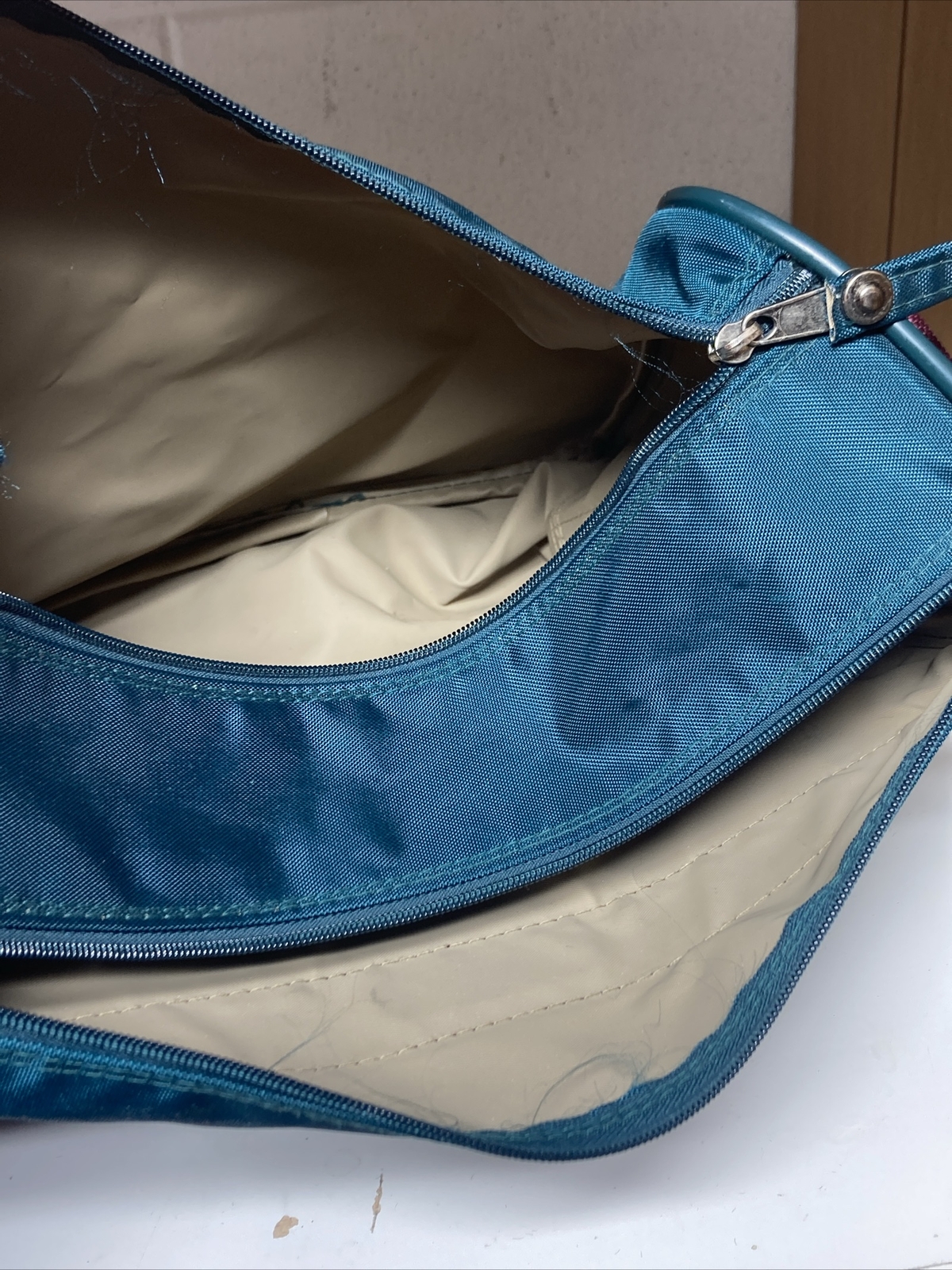 Vtg 1987 Samsonite Carrypak 37 CarryOn Shoulder Bag Messenger Diaper Teal Purple