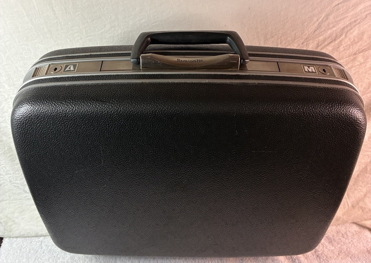 Vintage Samsonite Carry-On Suitcase w/ Key Hard Shell Classic Travel Case Retro