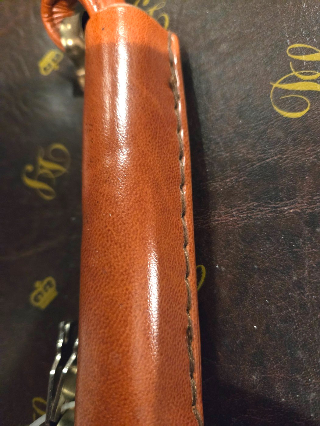 Vintage BERMAS Germany Leather Vanity Train Case