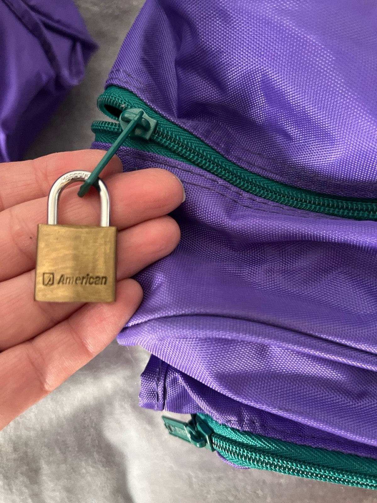 Members Only Bag Vintage 80s Duffel Bag Luggage Set Of 2 Purple And Green