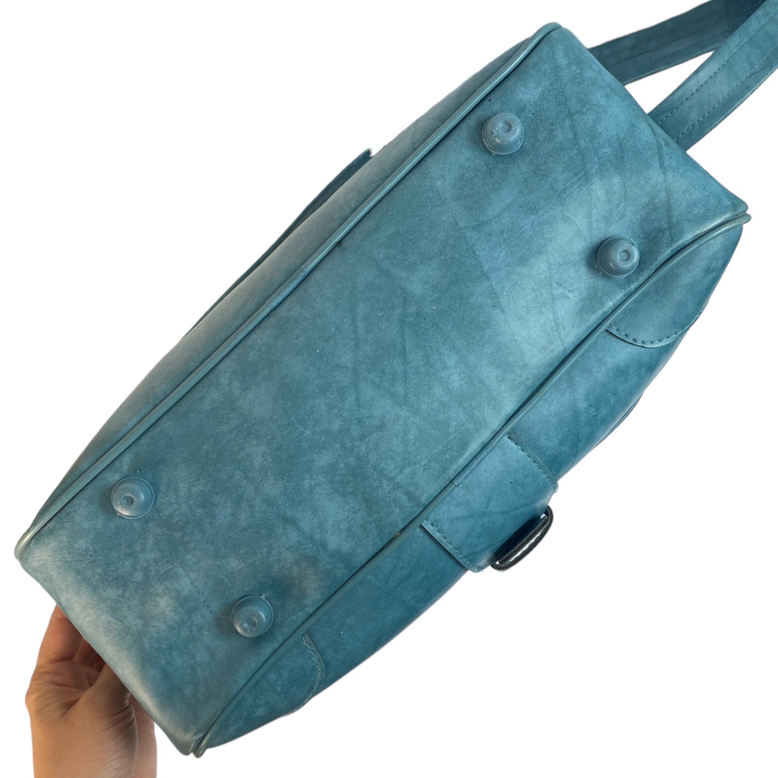 Admiral Tourister Vintage Carry-On Tote Overnight Travel Bag Blue B72Q