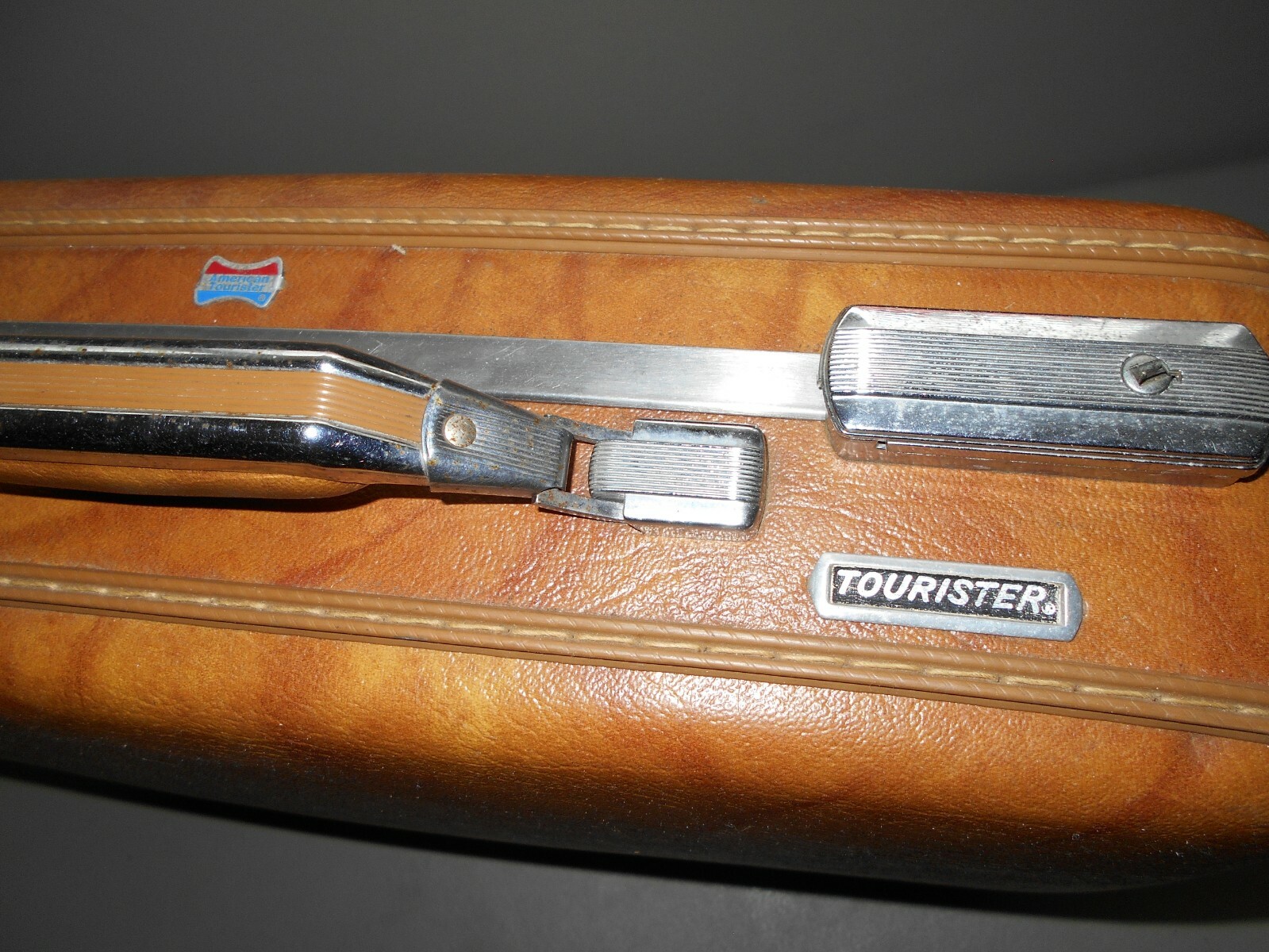 American Tourister Polara Marble Brown Briefcase & Key Hard-Shell Luggage Laptop