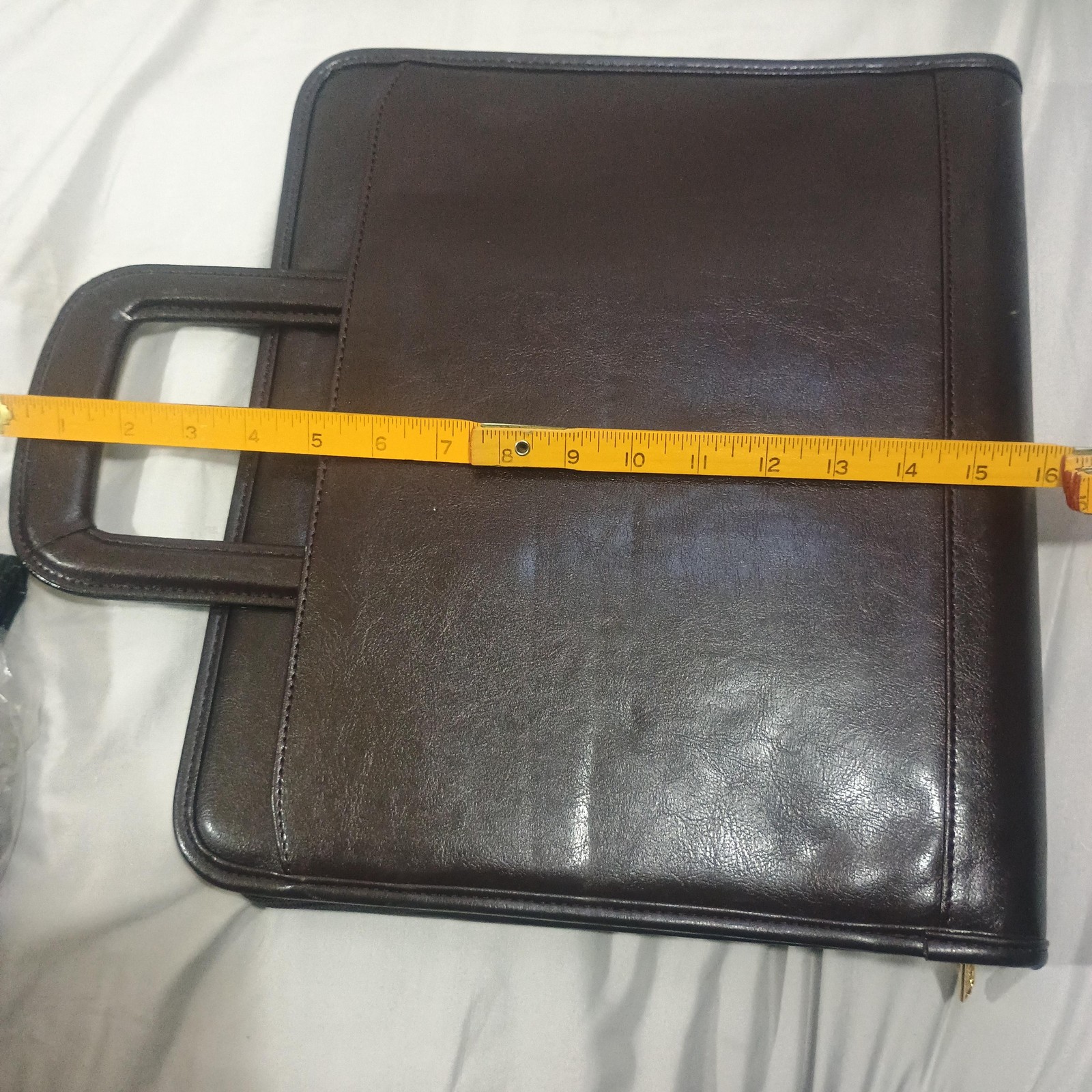 Vtg Avenues America Leather Portfolio Bag Brown Attache Case Document Binder EUC