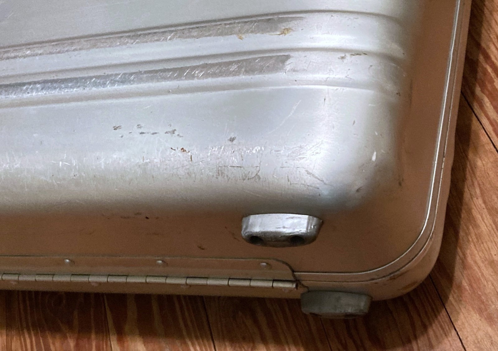 Vintage Zero Halliburton attache’ case blue logo Well Used