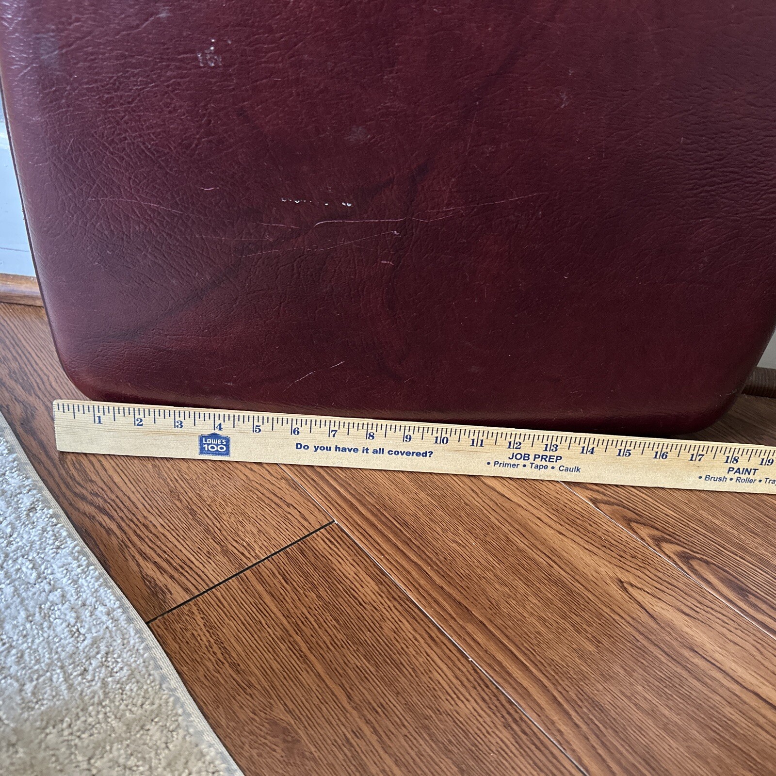 Vintage American Tourister Maroon Patent Leather Hard Shell Briefcase Maroon