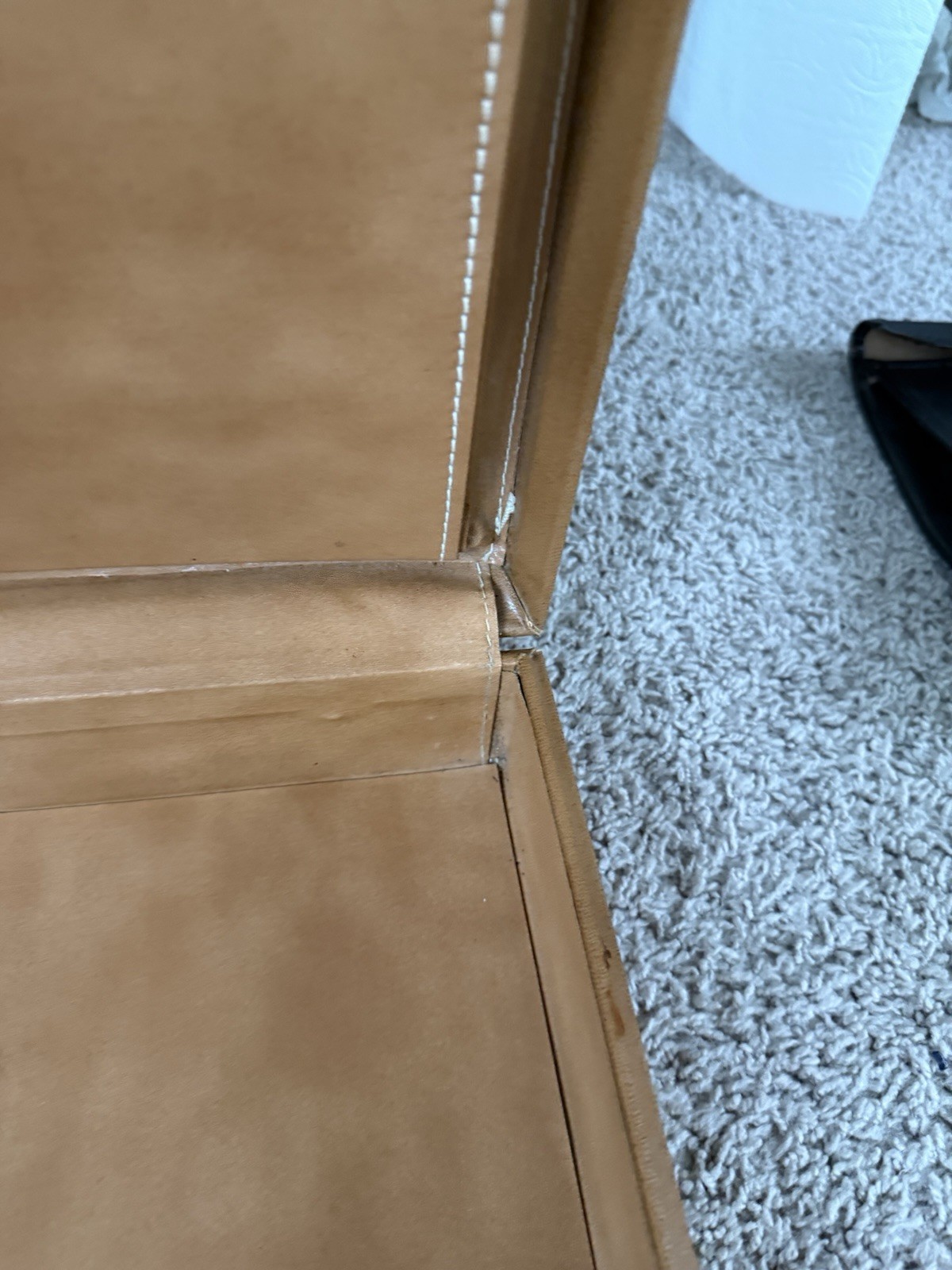 Gary Savage 1970s True Vintage Brown Faux Leather Hard Suitcase Locking, 40L