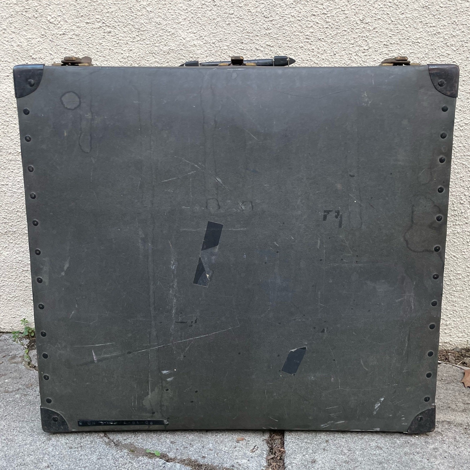 Vintage Hardshell Quick Luggage Lineman Case Distressed
