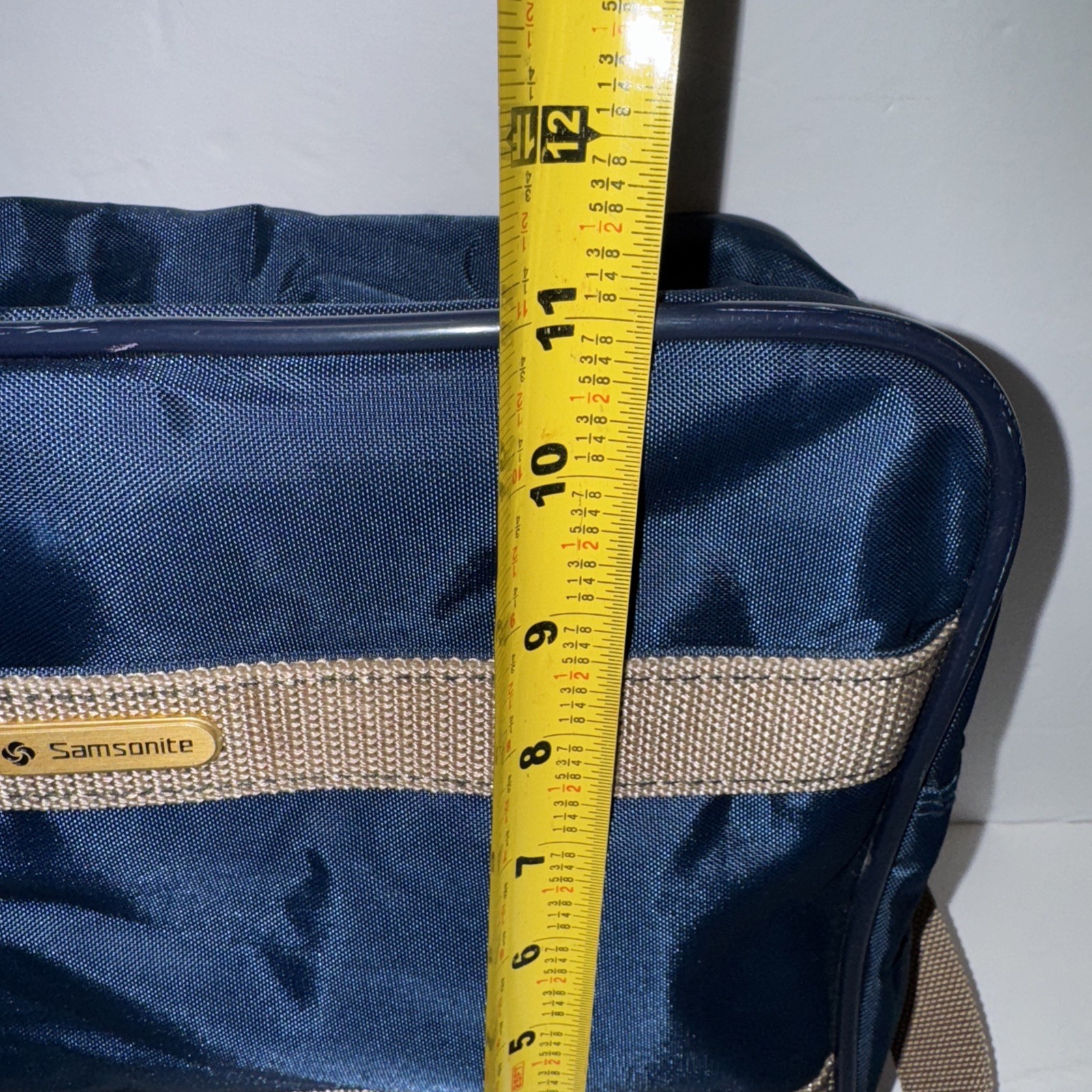 Vtg Samsonite Carrypak 78 Carry On Shoulder Messenger Bag Blue/Brown Pre Owned