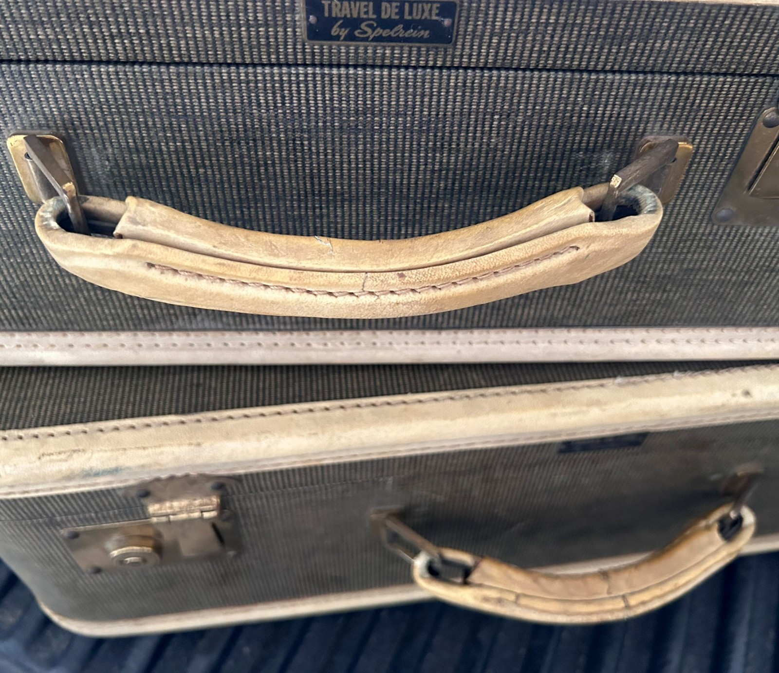 Vintage Travel De Luxe Spelrein Luggage 3 Piece Suitcase Set LOCAL PICK-UP ONLY