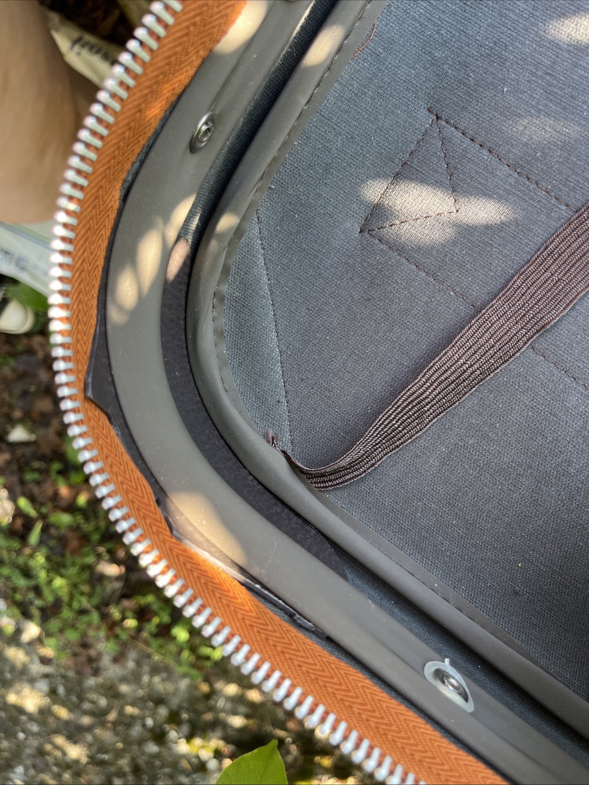 Vintage Tan Faux Leather Suitcase – 22” Retro Carry On Case W/ Buckles See Pics