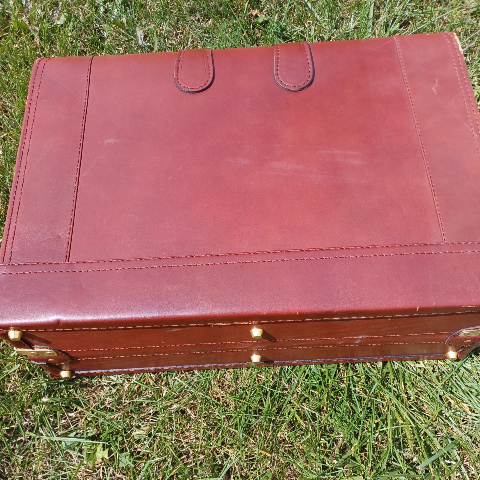 Vintage London Fog Leather Suitcase With Keys And Number Lock nwt
