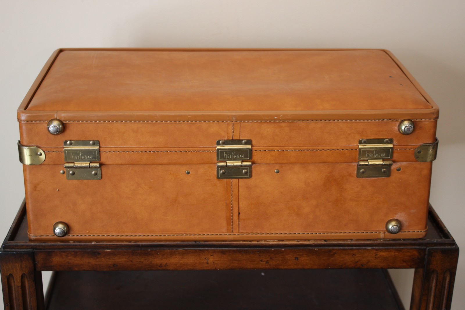 Hartmann Belting Leather Suitcase Vtg Luggage Case Paisley 21″x12.5″x7″ 2 Keys