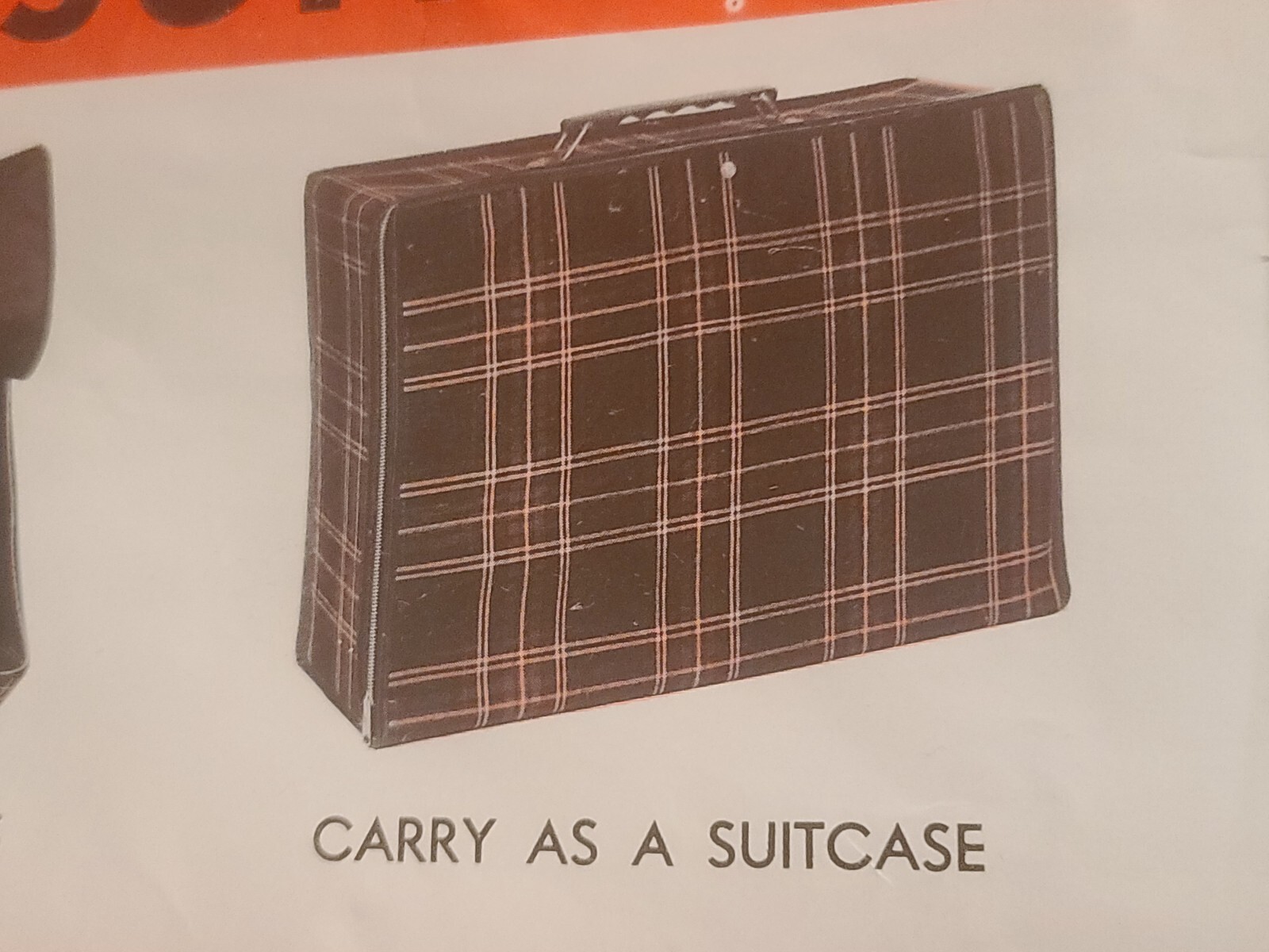 Vintage Fold A Way Suitcase 18″ x 12″ x 5″ Folds Flat