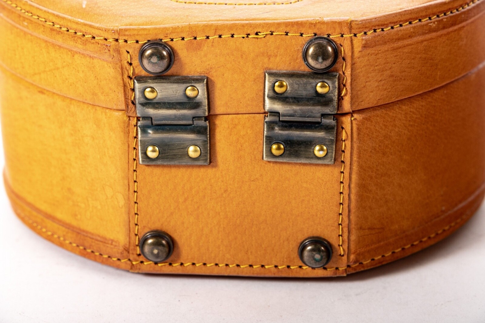 French 1950s Leather Nesting Train Cases—A Pair
