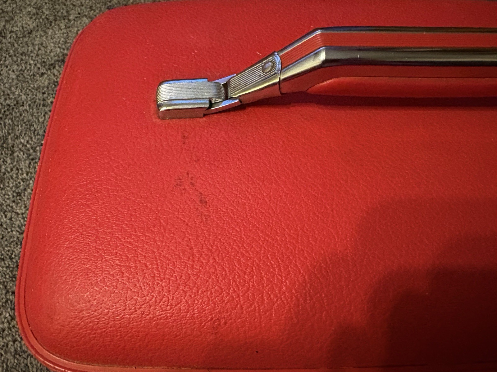 Vintage American Tourister Bright Red Hard Side Train Travel Vanity Makeup