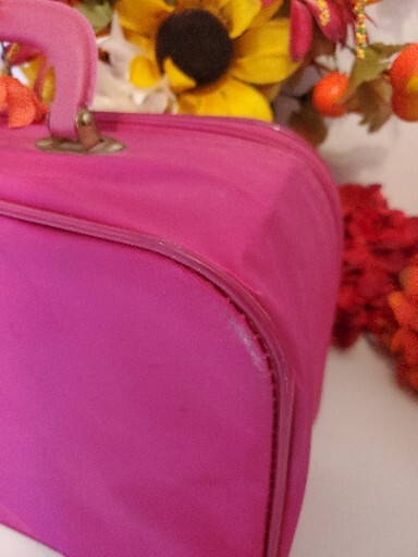 Travel Time ~ Children’s Suitcase ~ Overnight Bag Pink 🌞 Hot Air Balloon ~1980