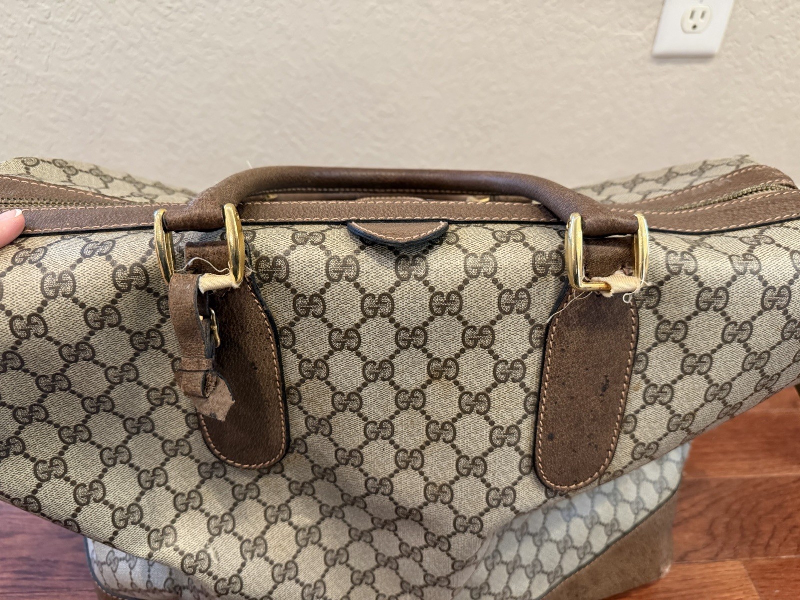 Vintage Gucci Web Brown Monogram