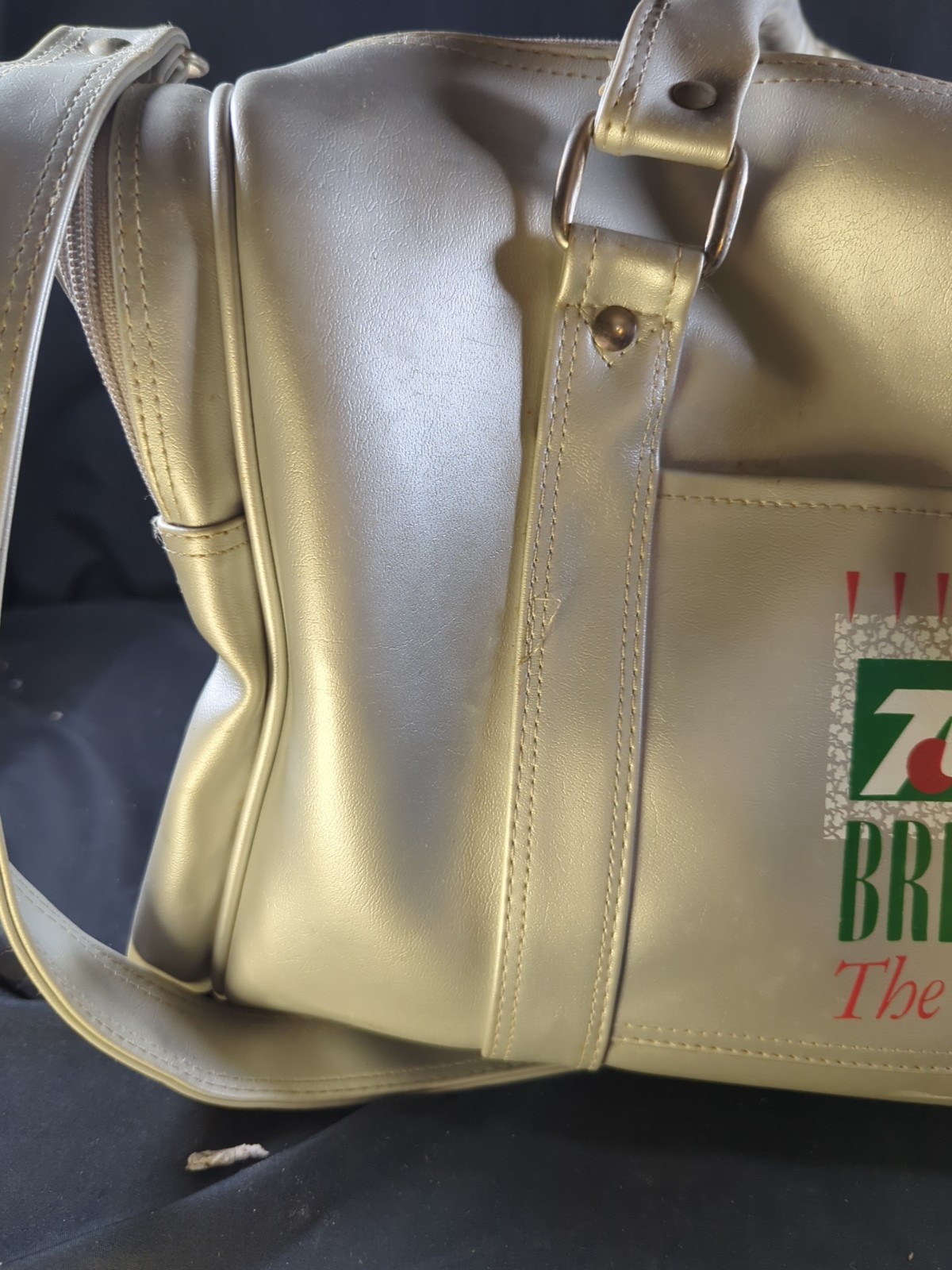 Vintage Diet 7up “Break The Ice” Metallic Silver Duffle Bag 18×10″ Rare **Read**