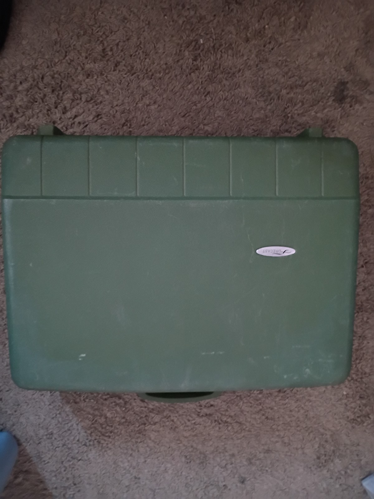 Sears Vintage Green Forecast Suitcase Hard Case Luggage