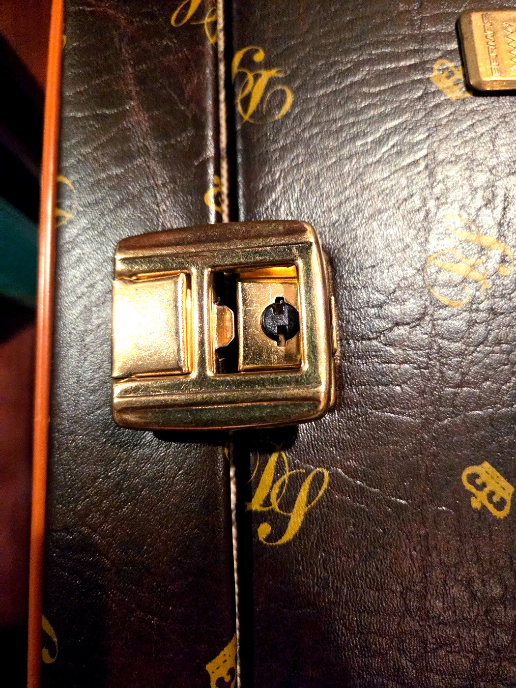 Vintage BERMAS Germany Leather Vanity Train Case