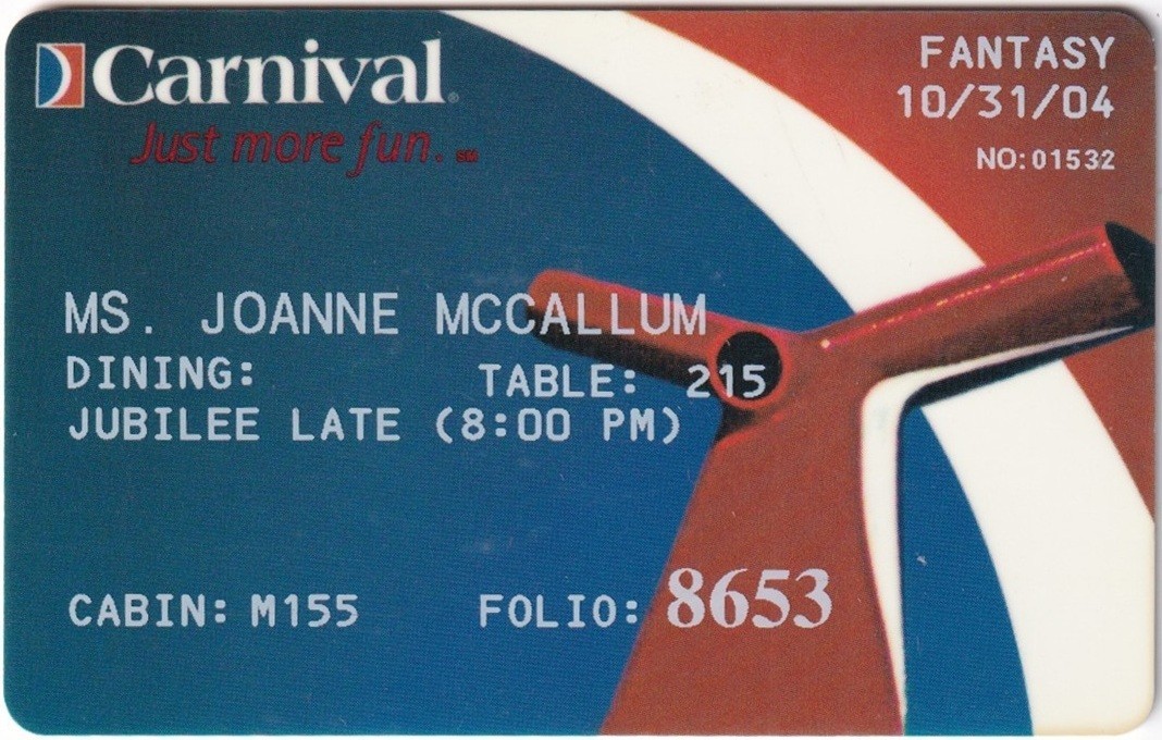 Collectible Carnival Cruise Line Room Keys – choose ship (A to J) *Free Shipping