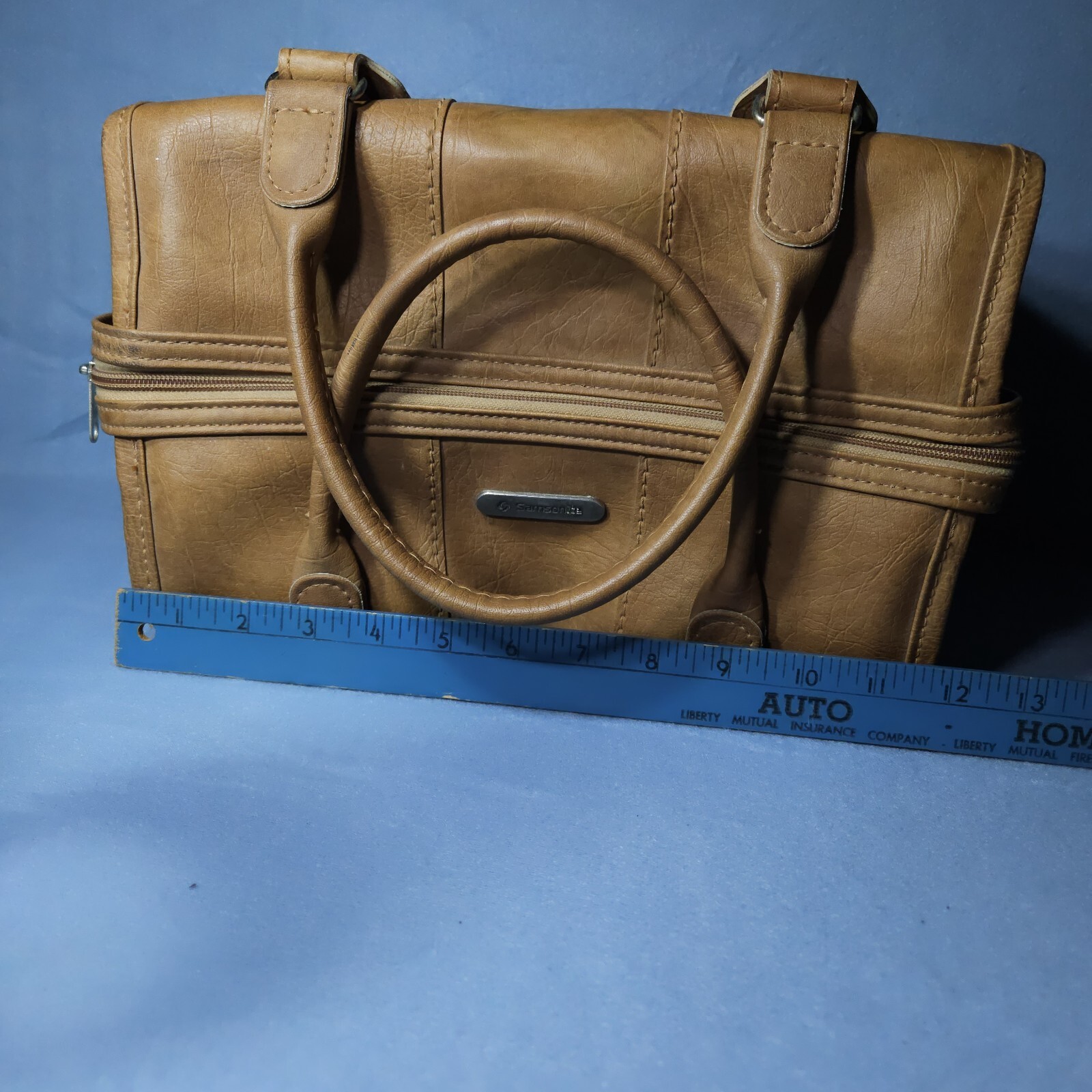 Vintage Samsonite Camel Tan Brown Pilots Luggage Case Small Travel Carry On