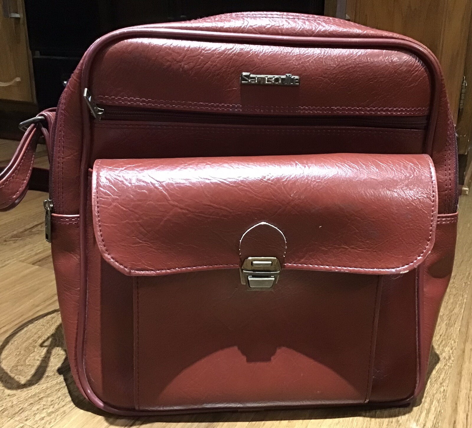 Vintage 70’s Samsonite Sonora Luggage Set Carry-On & Suitcase Burgundy Maroon