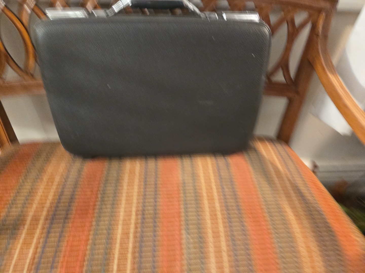 Tiara American Tourist Vintage Grey Hardcover Suitcase Computer & Paper Files