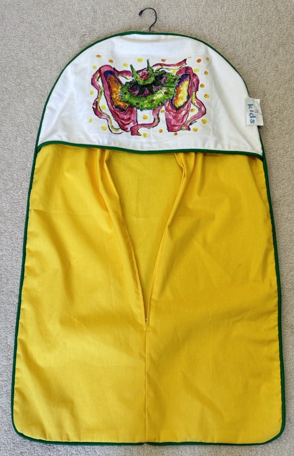 NWT Vintage Sweet Pea Kids Garment Bag Ballerina Cotton Fabric