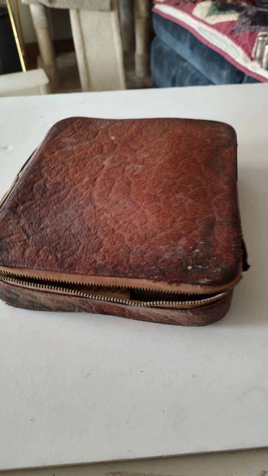 Antique Gents Travel Set with Leather Case