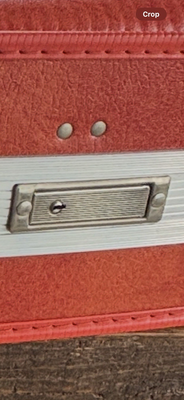 Vintage 1960s Hard Shell Suitcase Vinyl Metal Locking Extra Compartments
