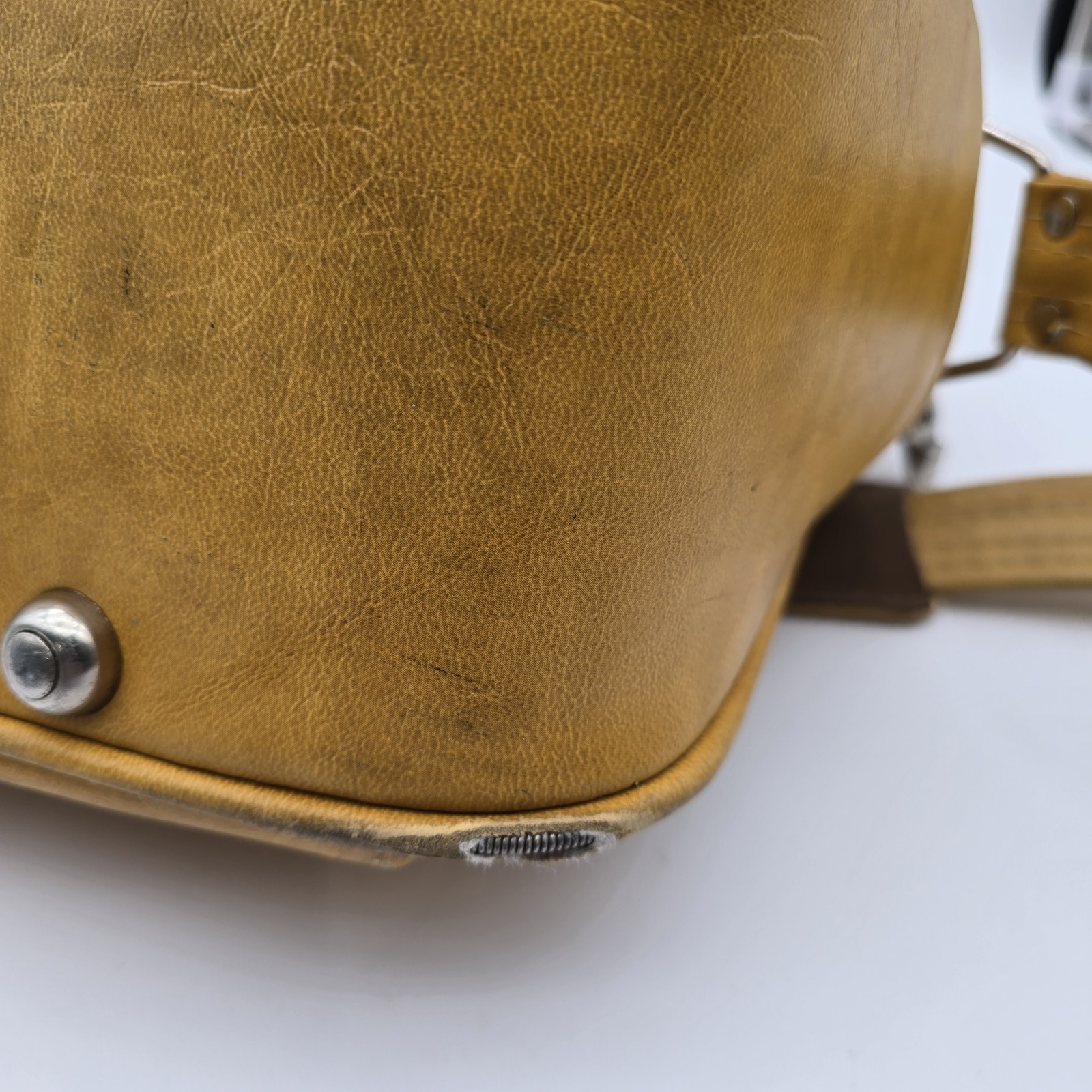 Vintage Leather Breifcase Mustard Yellow Carry On Messenger Bag Legal Samsonite