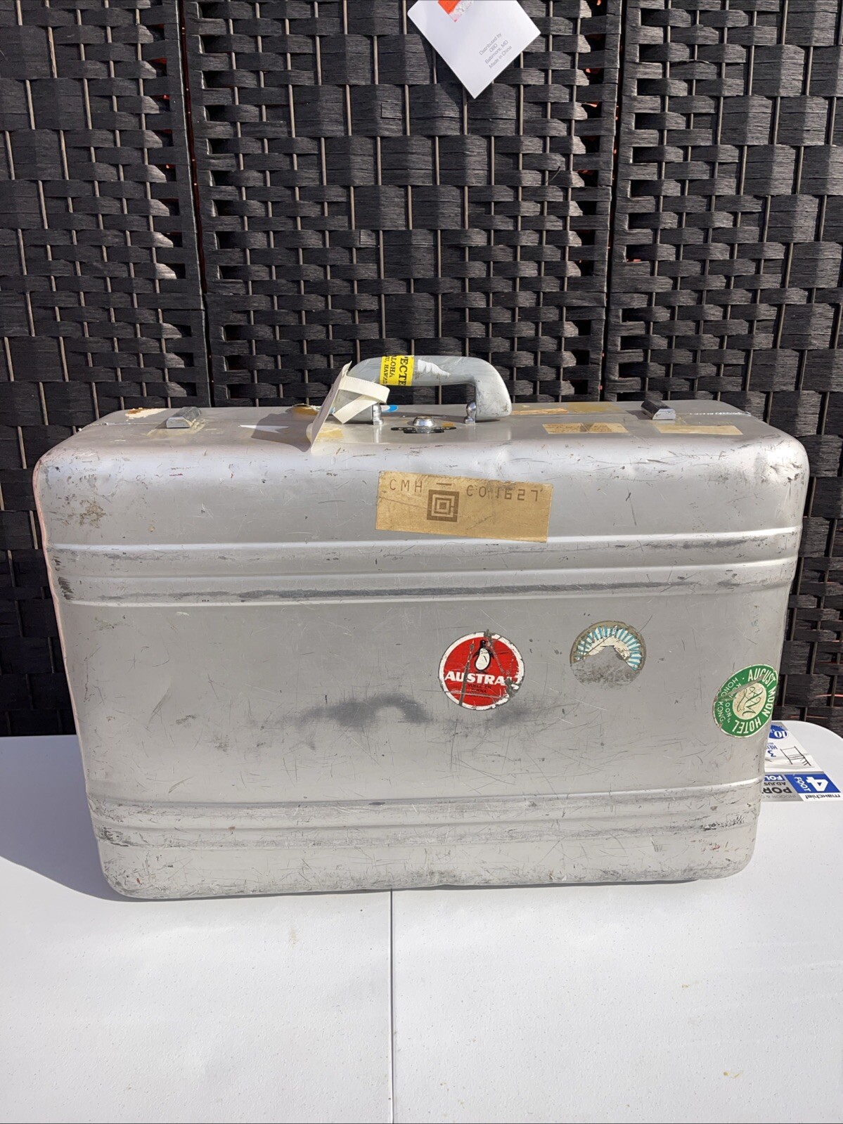 Vintage Halliburton LA Aluminum Suitcase Case 26x18x9 Pre-Zero MCM NO KEY
