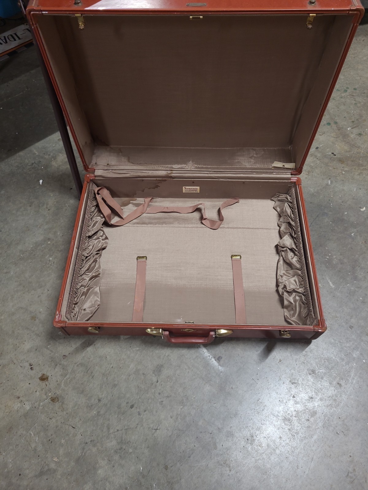 Rare Vintage 50s Samsonite Shwayder Bros Brown Hard Shell Suitcases 4 Piece Set