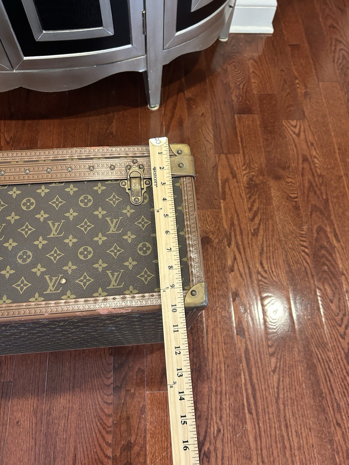 Louis Vuitton Vintage Hard Suitcase Monogram Locking Brass Hardware