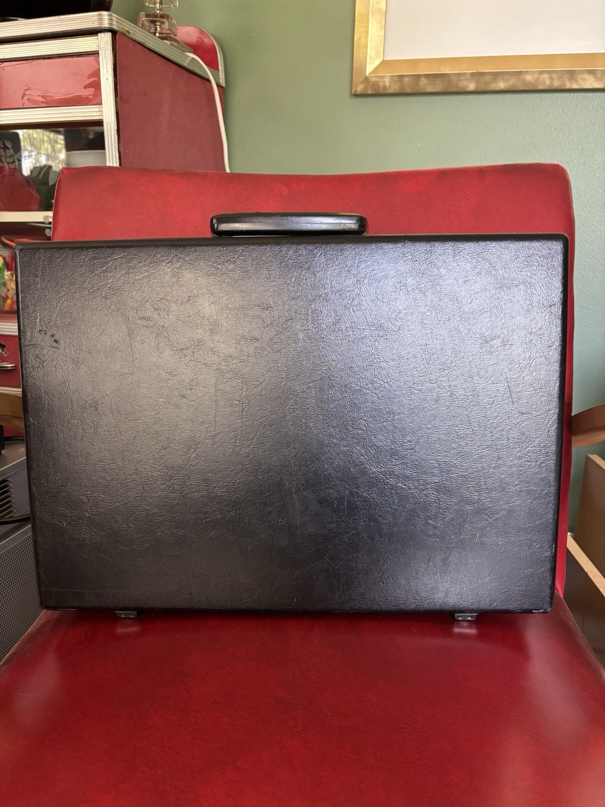 Samsonite Case With KEY Vintage Black Hard Shell Briefcase Lock 18″x12″x5″