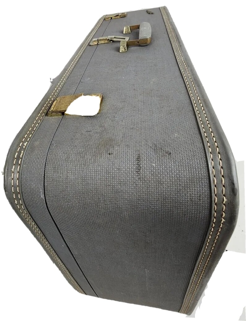 Vintage Lady Baltimore Suitcase 29″x18″x8.5″ Luggage with Key Gray