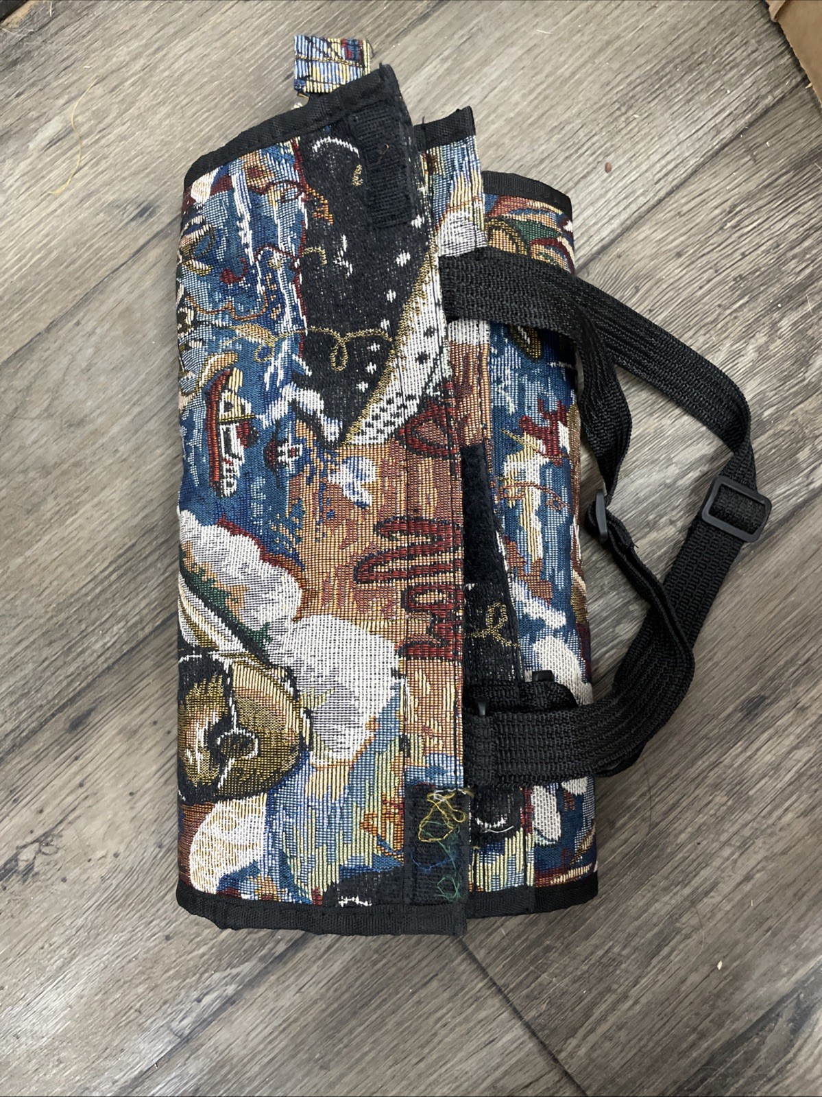 Bovano The Pier Folding Rolling Bag Canvas Tapestry Travel Vintage – READ