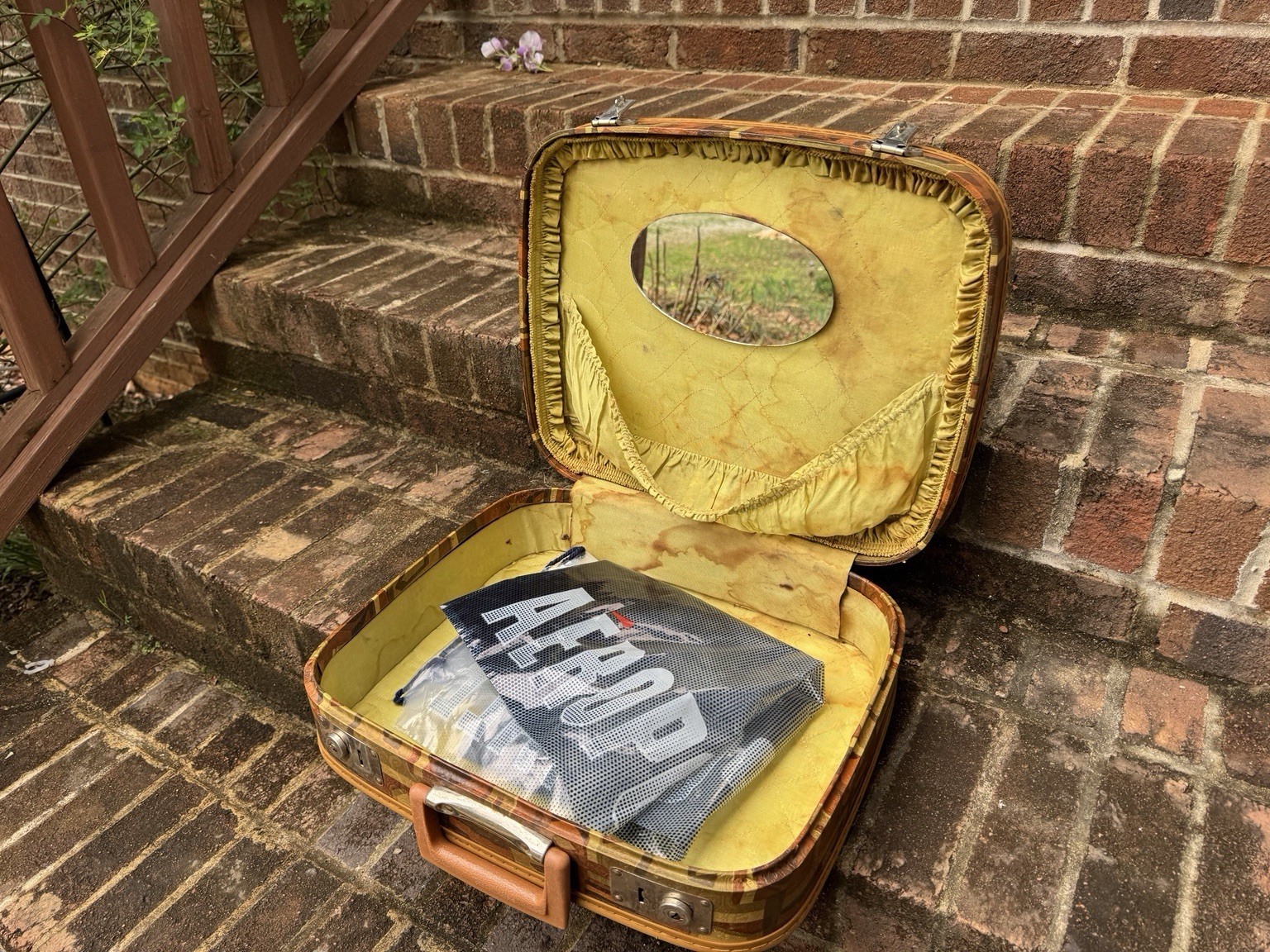 Vintage 1960s Mod Train Case Cosmetic Makeup Suitcase Mid Century Retro