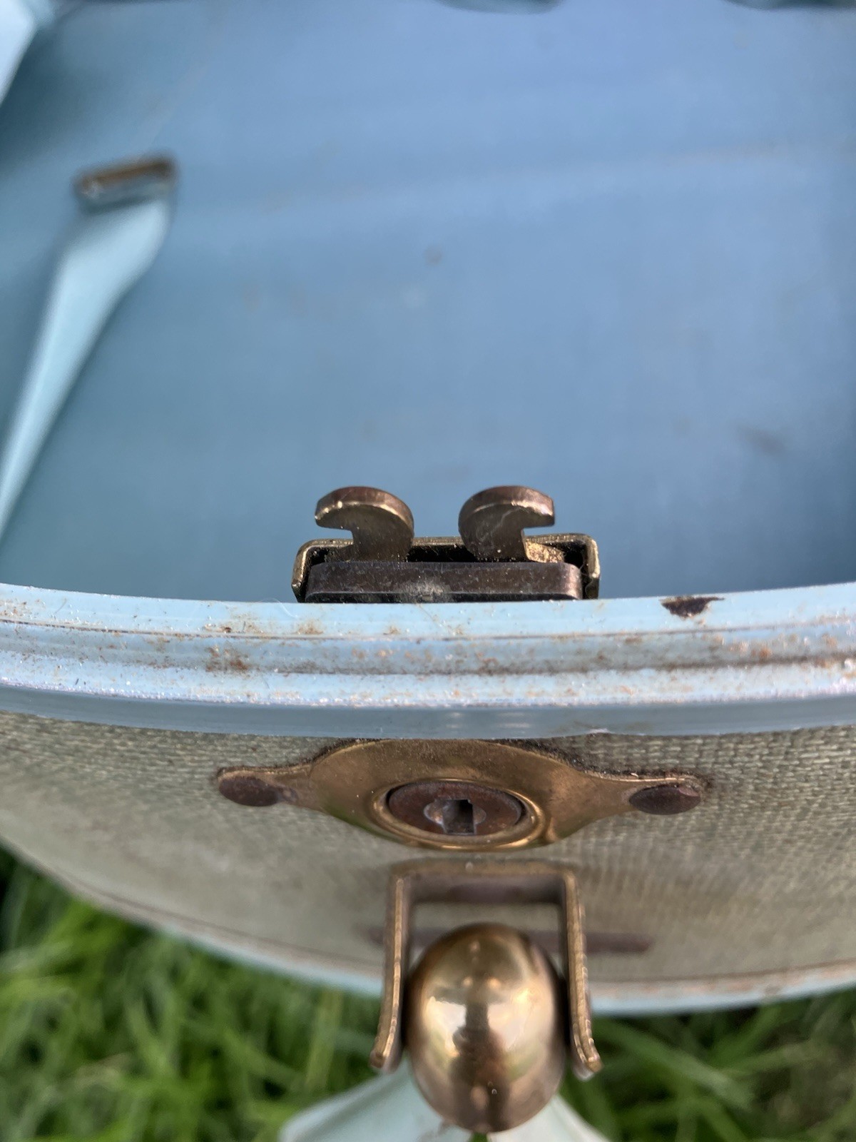 Vintage Samsonite Hat Box / Train Case – Style 4220 – Blue Shwayder Bros. Denver