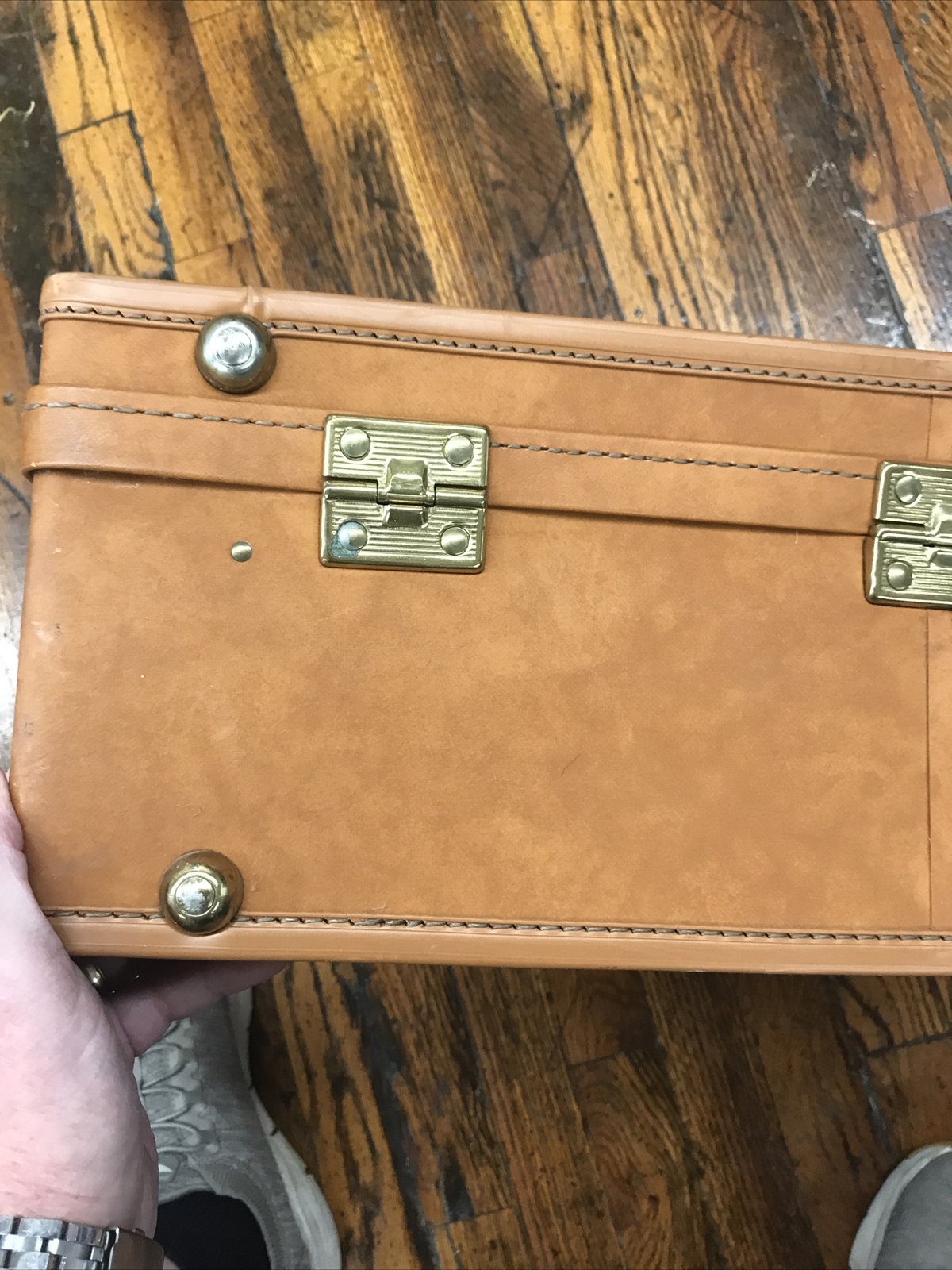 Vintage HARTMANN suitcase LEATHER luggage bag 21”x12”x7.5” Medium