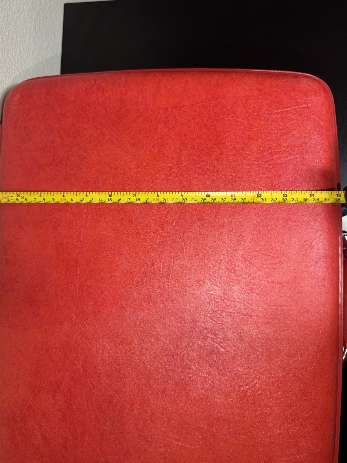 Vintage American Tourister Red Hard Shell Suitcase Retro Luggage w/ Combo Lock