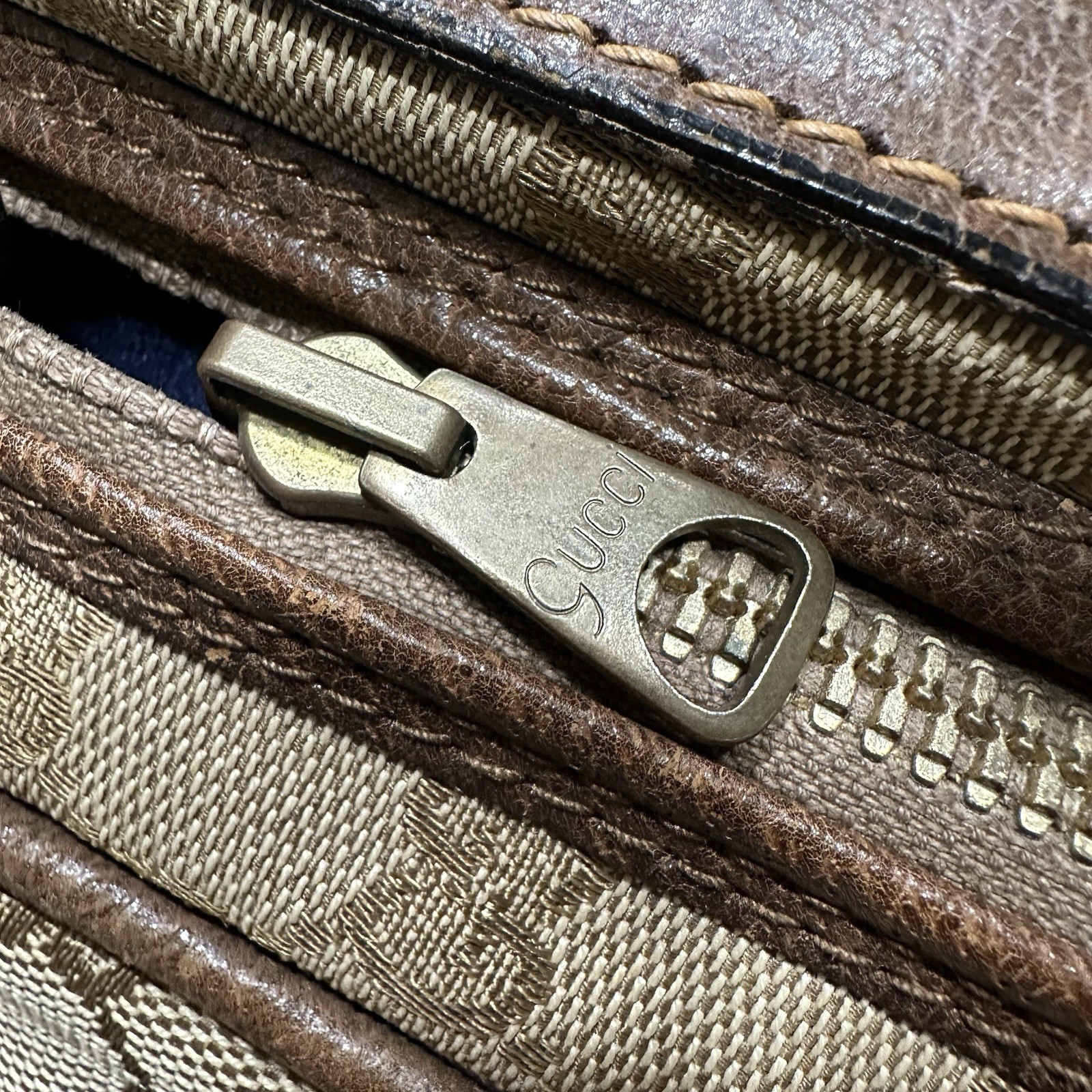 Vintage 60s Gucci Luggage Suitcase Travel Bag Monogram