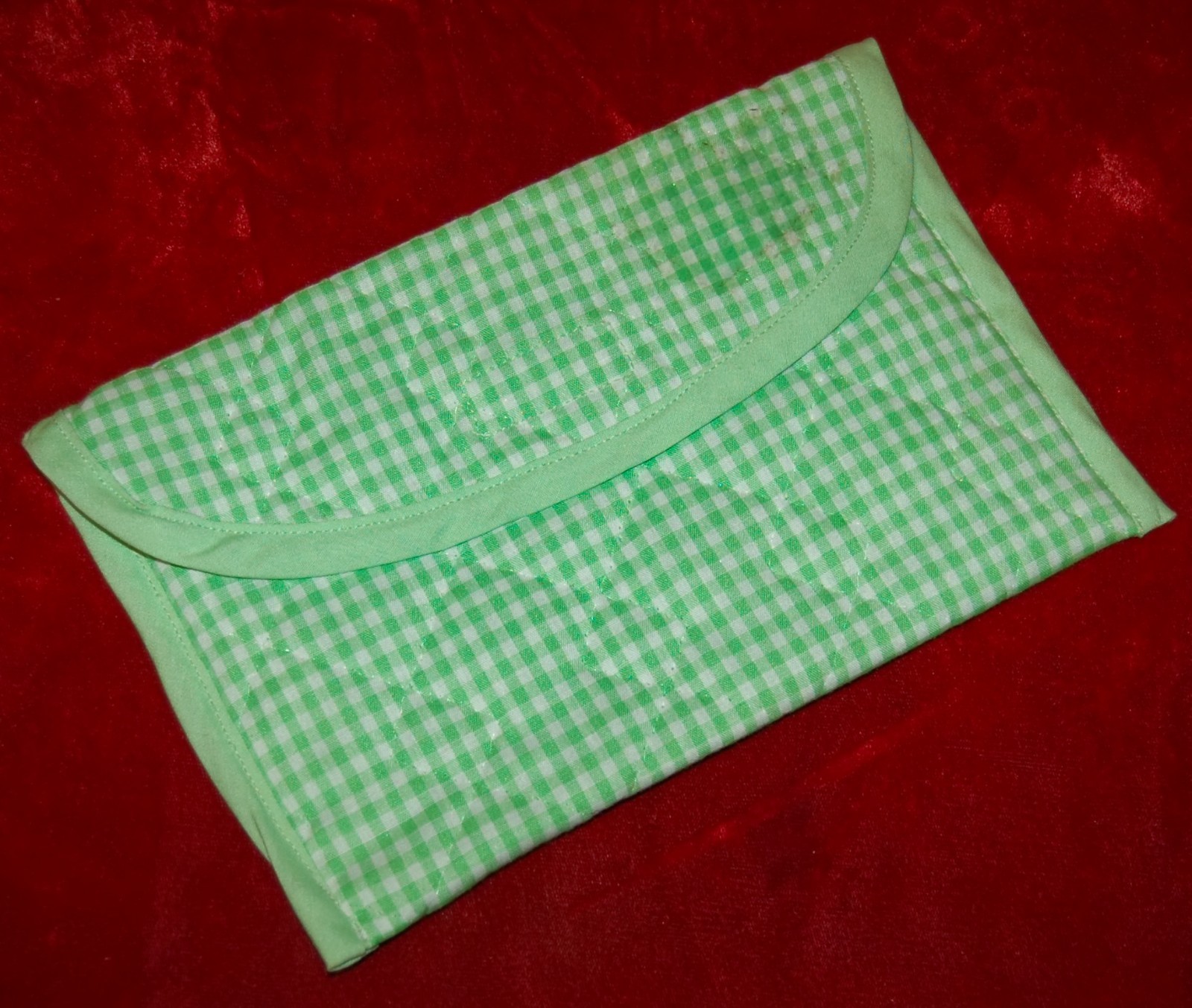 VINTAGE Folding Valet Cosmetics Travel Bag 100% Cotton Handcrafted in California